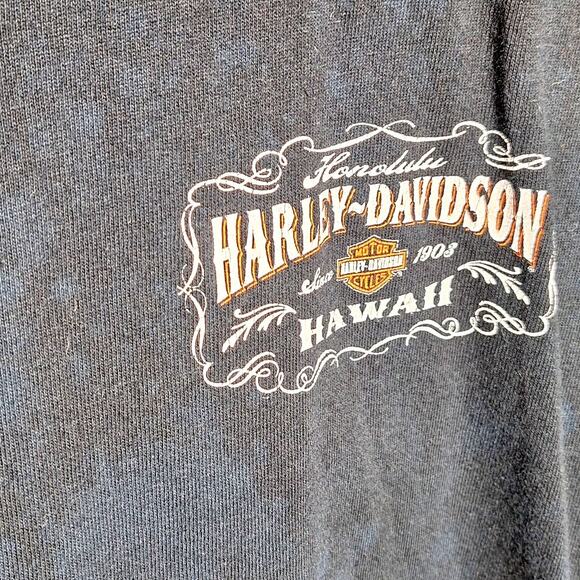 Harley Davidson vintage double sided graphic tee Mens XL Y2K Honolulu Hawaii - Picture 5 of 6